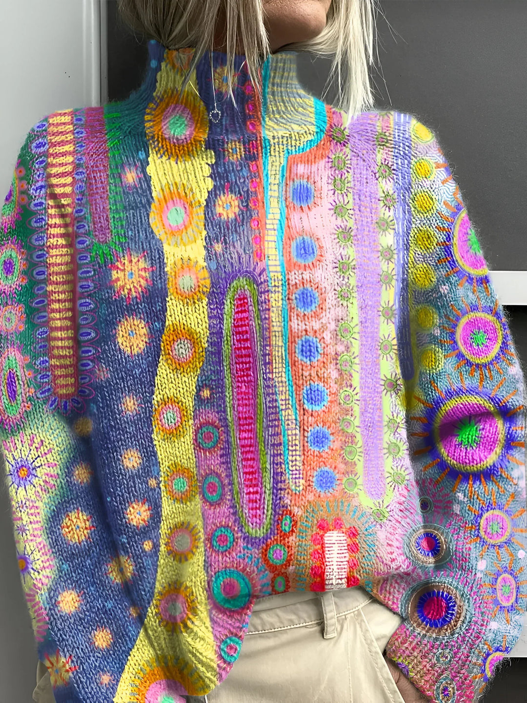Daphne - Colorful knitted turtleneck