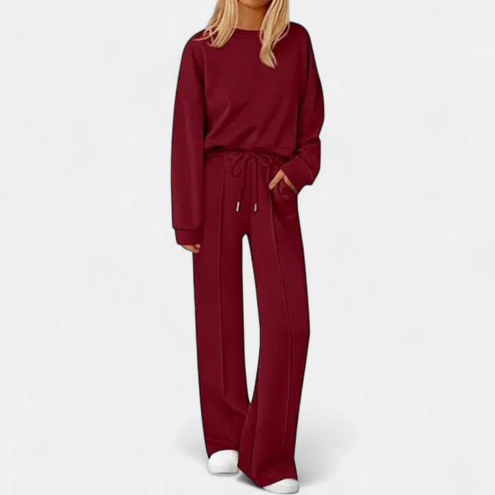 REMY™ – Cozy Knit Wide-Leg Sweatsuit Set