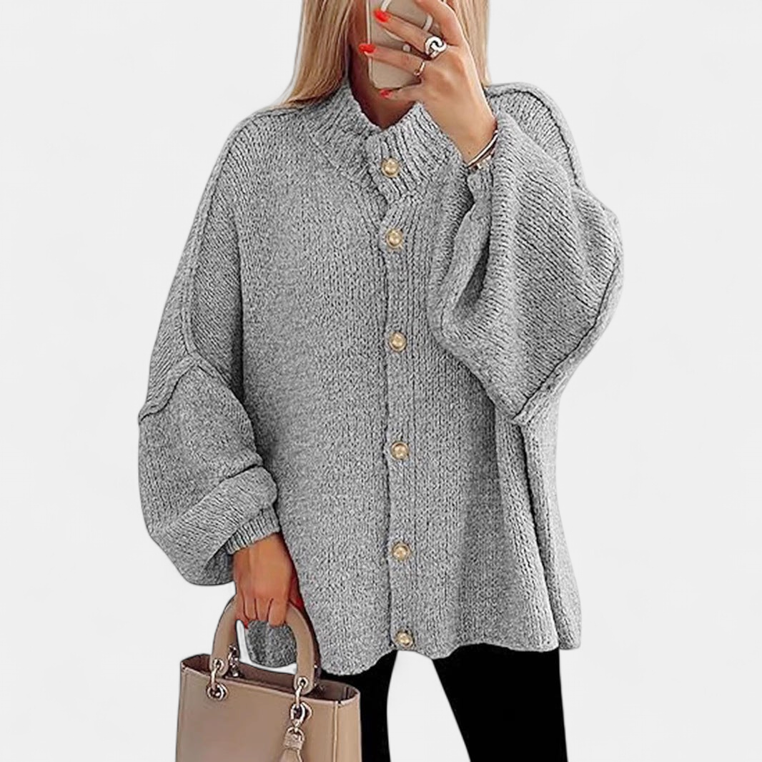 OLIVIA™ - Women Chunky Knit Button Down Cardigan Jacket