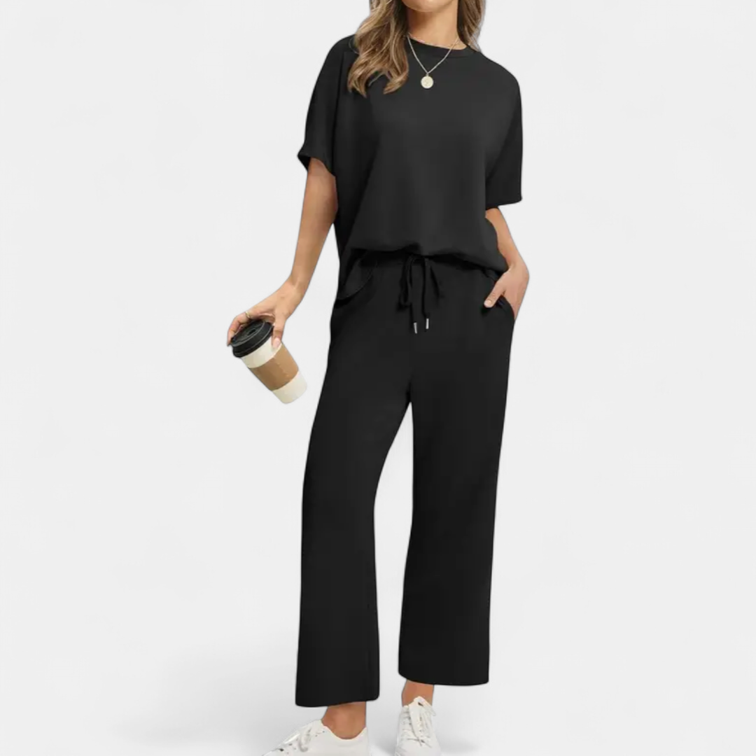 TALIA™ – Breezy Wide Leg Lounge Two Piece Set