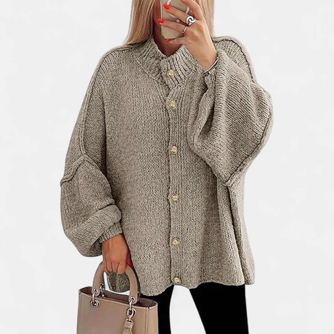 OLIVIA™ - Women Chunky Knit Button Down Cardigan Jacket
