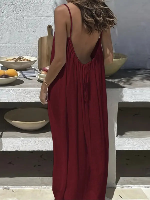 BRITTANY™ – Elegant Sleeveless Cami Lounge Dress