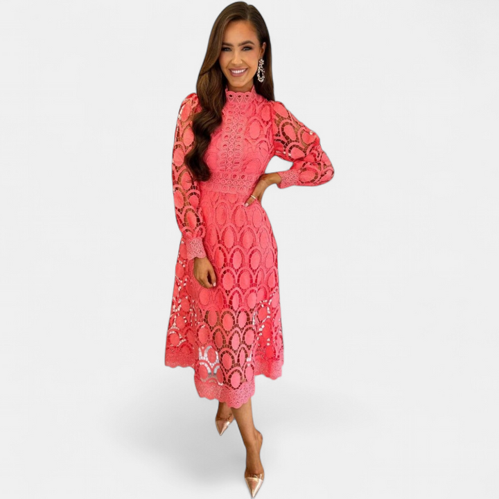 NOA™ – Delicate Lace Midi Dress