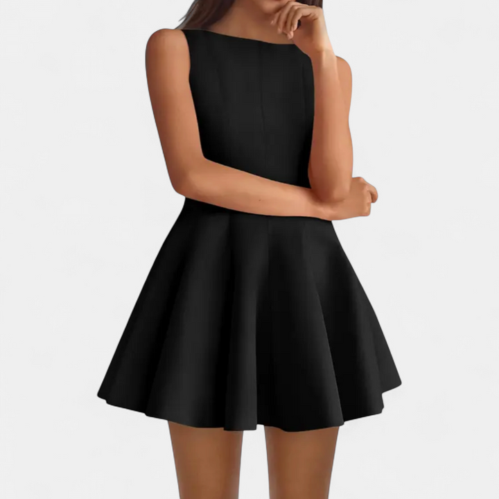 IMOGEN™ – Elegant Sleeveless Boat Neck Dress