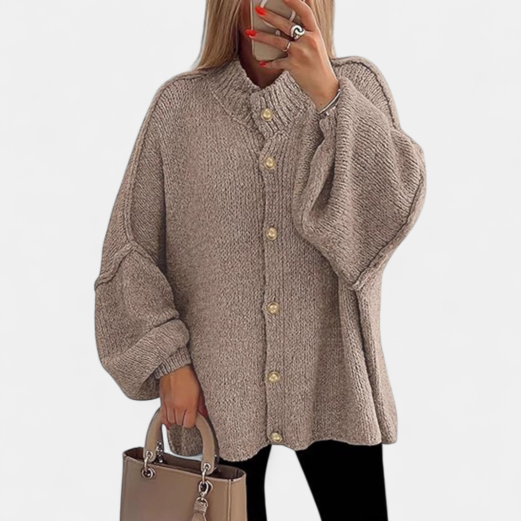 OLIVIA™ - Women Chunky Knit Button Down Cardigan Jacket