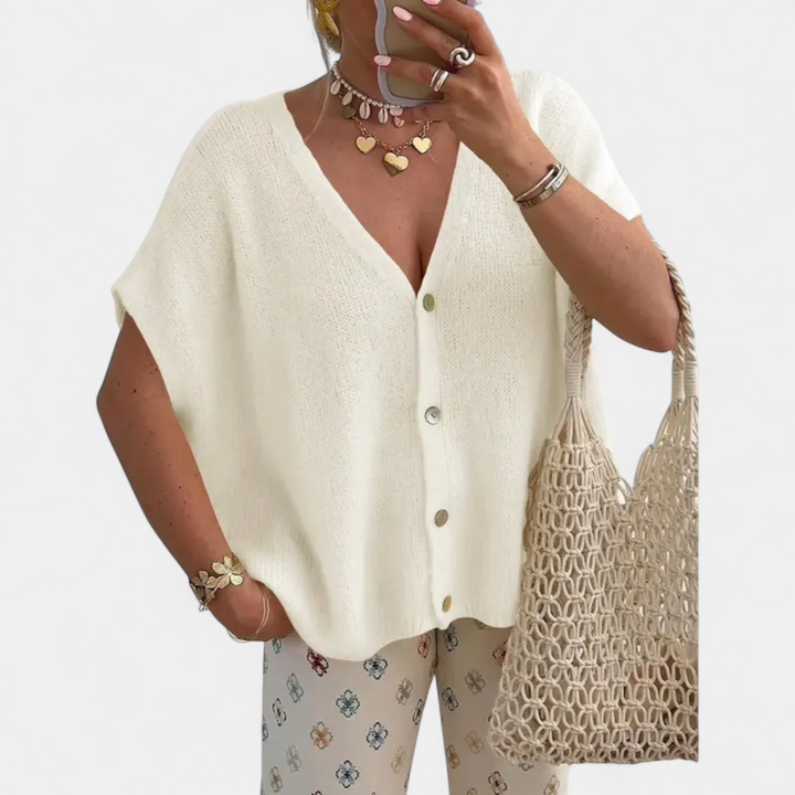 SAOIRSE™ – Relaxed V-Neck Knit Cardigan