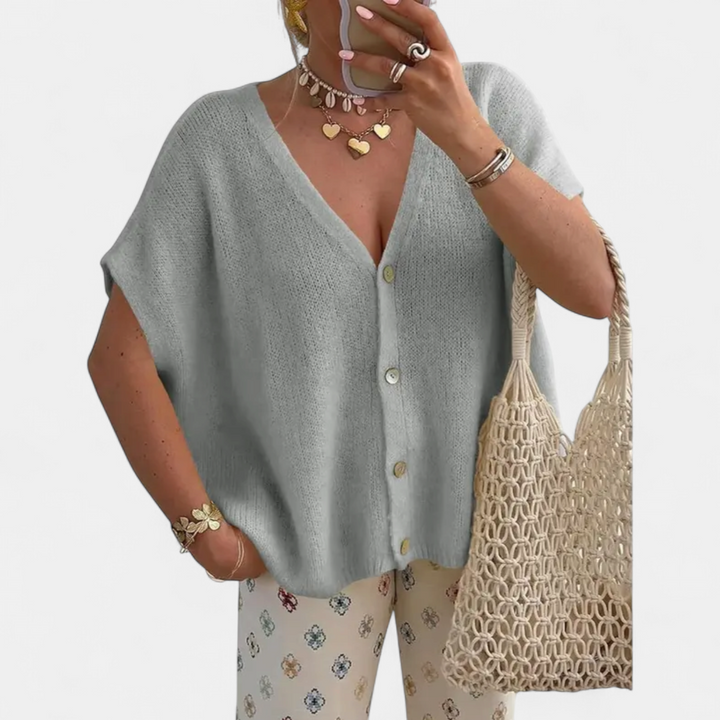 SAOIRSE™ – Relaxed V-Neck Knit Cardigan
