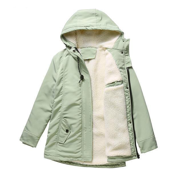AMINA™ - Thick Winter Coat with Hood and Quilted Lining for Winter Warmth
