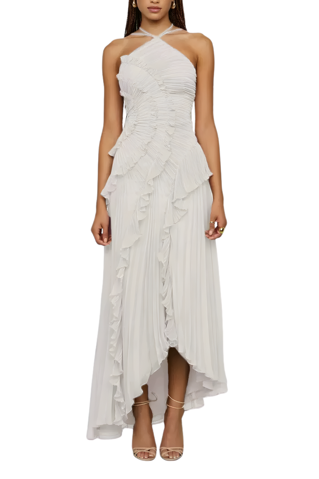 AMY™ – Sexy Ruffle Halter A-Line Dress