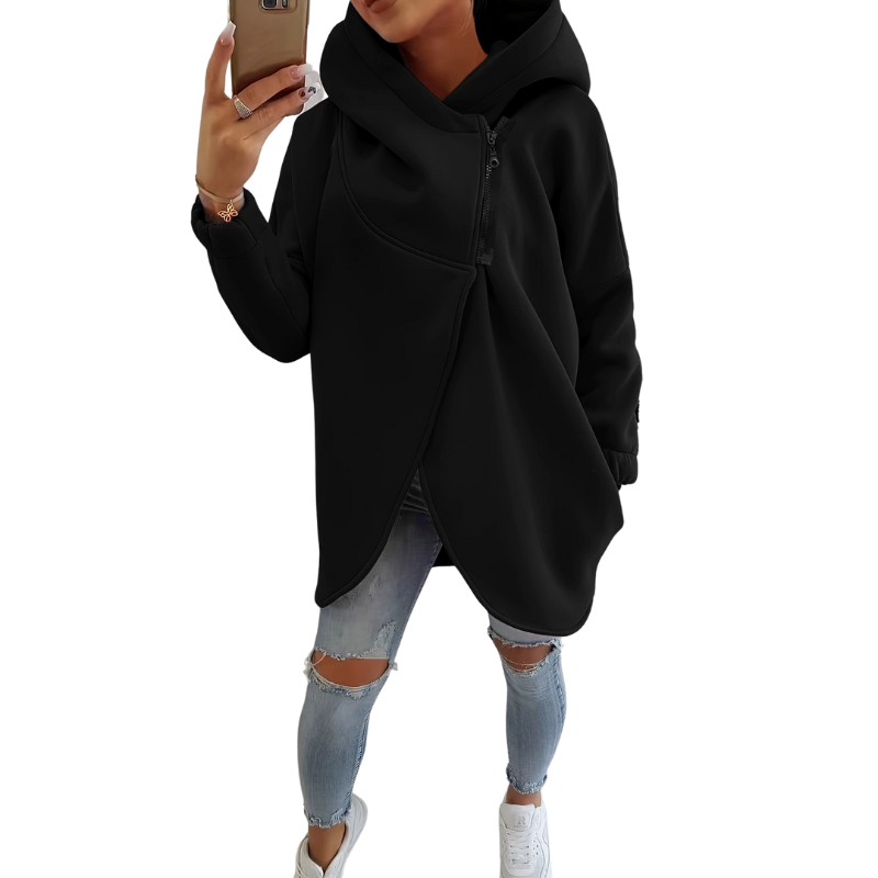 VANIA™ - Plus Size Half-Zip Pullover Hoodie