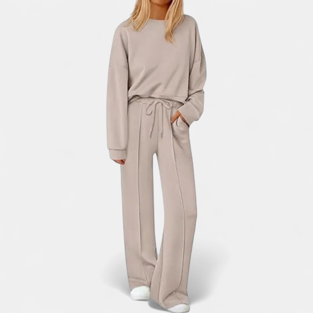 REMY™ – Cozy Knit Wide-Leg Sweatsuit Set