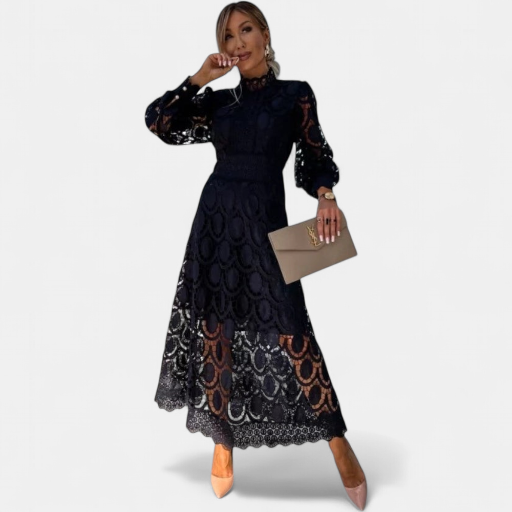 NOA™ – Delicate Lace Midi Dress