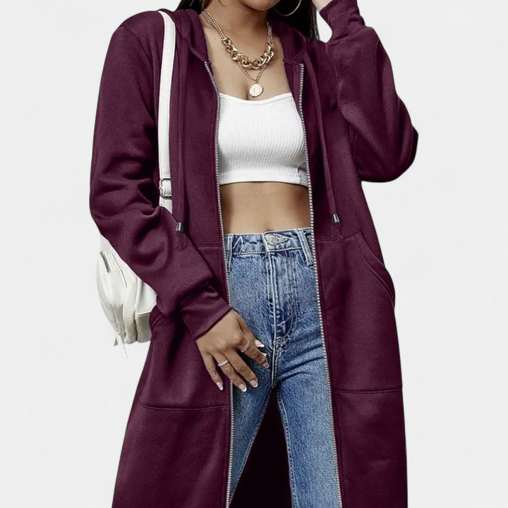 REESE™ – Cozy Letter-Print Zip-Up Hoodie Cardigan