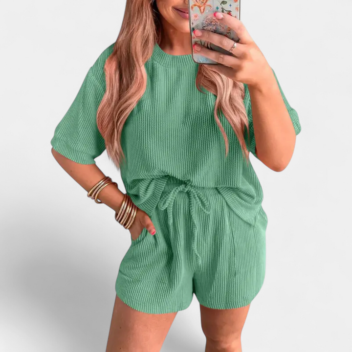 SUNNY™ – Wavy Print Lounge Two-Piece Set