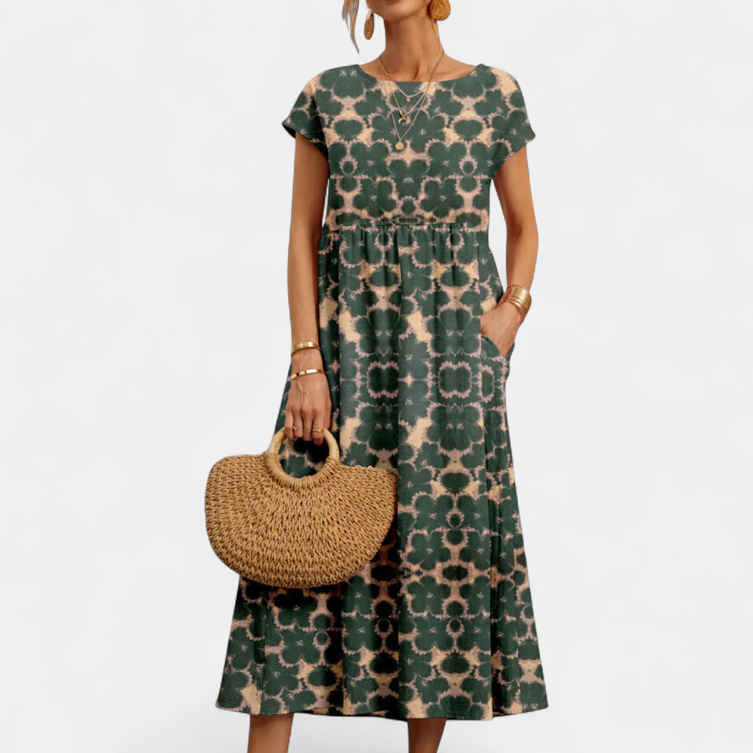 FLORENE™ - Breezy Floral Midi Dress