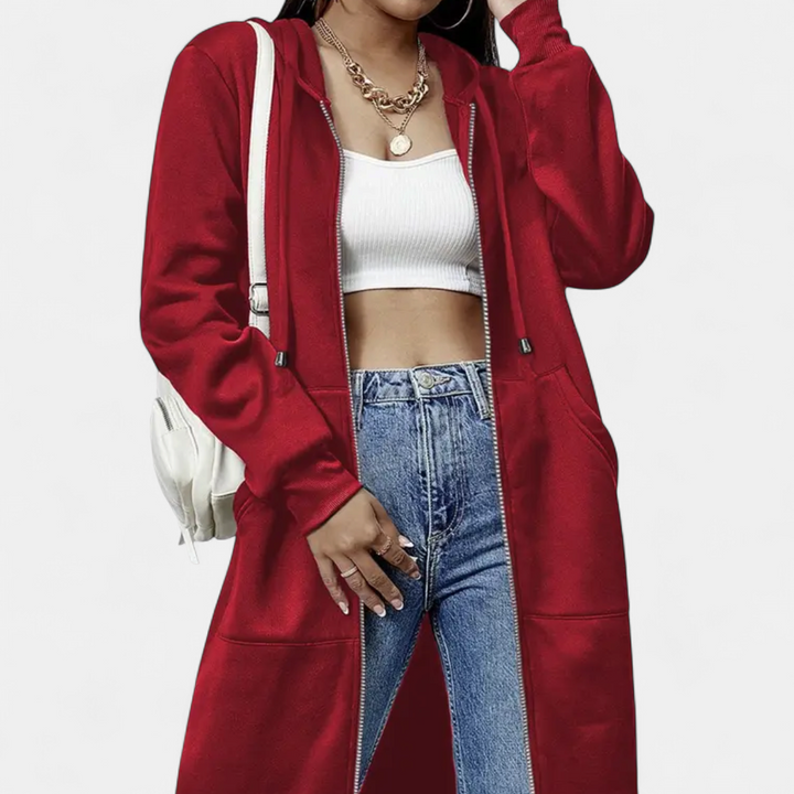 REESE™ – Cozy Letter-Print Zip-Up Hoodie Cardigan