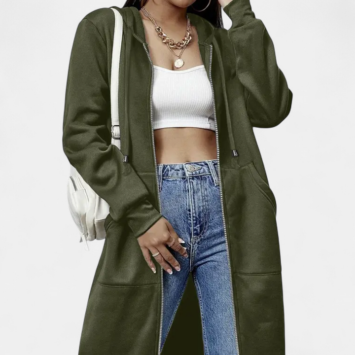 REESE™ – Cozy Letter-Print Zip-Up Hoodie Cardigan