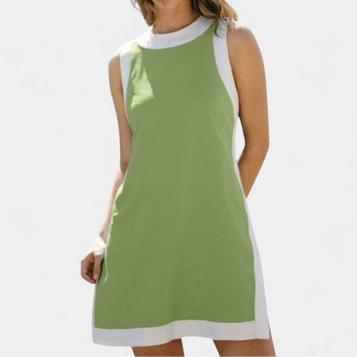 HALLIE™ – Color Block Sleeveless Two Piece Sets
