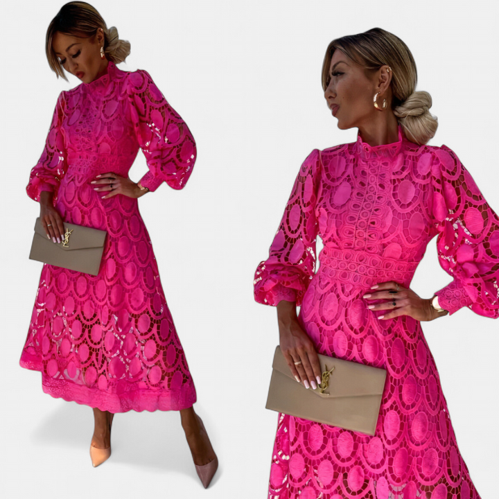 NOA™ – Delicate Lace Midi Dress