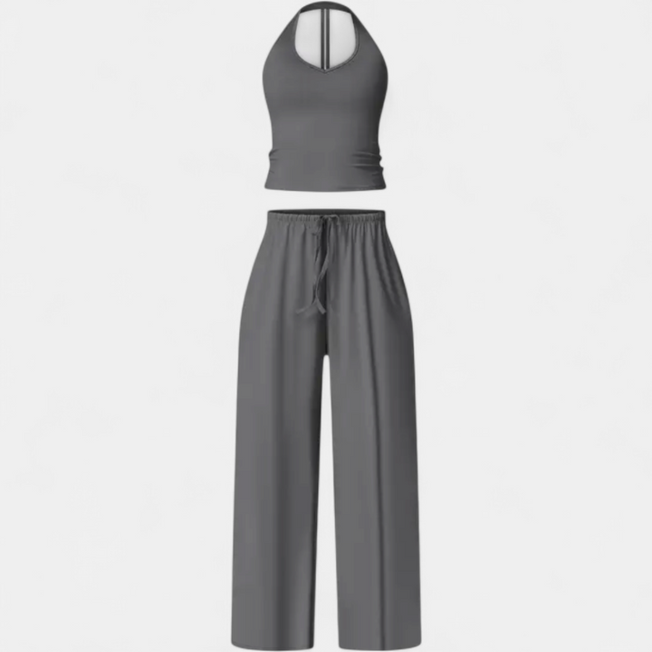 TEAGAN™ – Flare Leg Padded Sports Bra Fitness Suit 2 Piece High Waisted Pants With Padded Stretch Sports Bra Set
