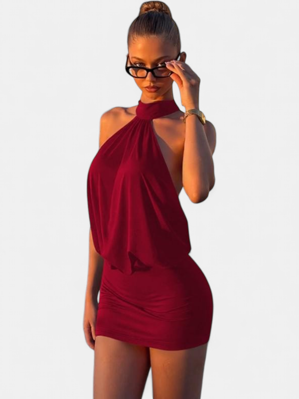 ALEXA™ - Sexy Halter Backless Bodycon Mini Dress for Parties & Clubs
