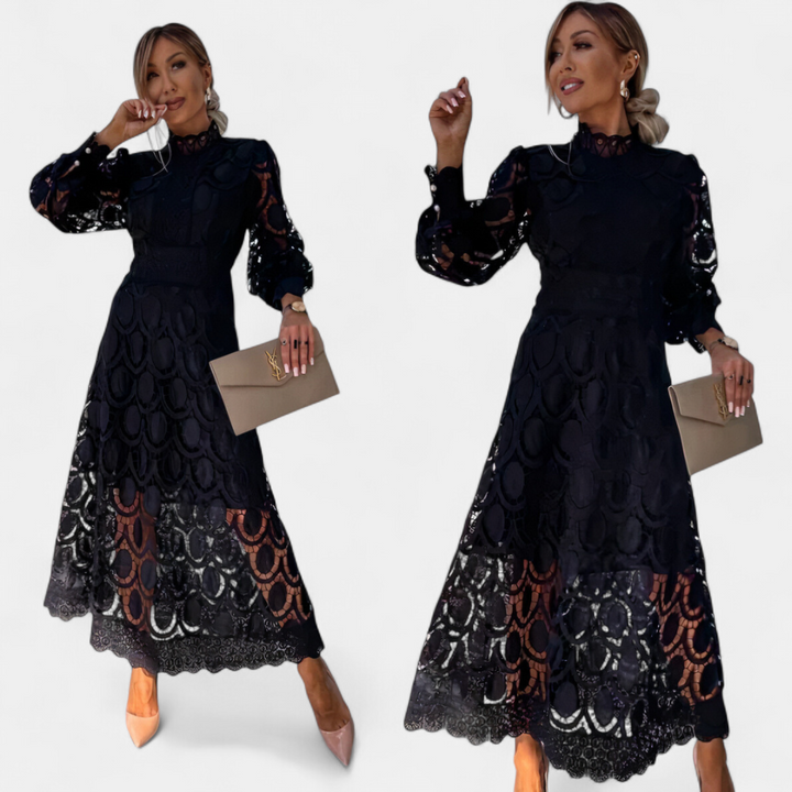 NOA™ – Delicate Lace Midi Dress