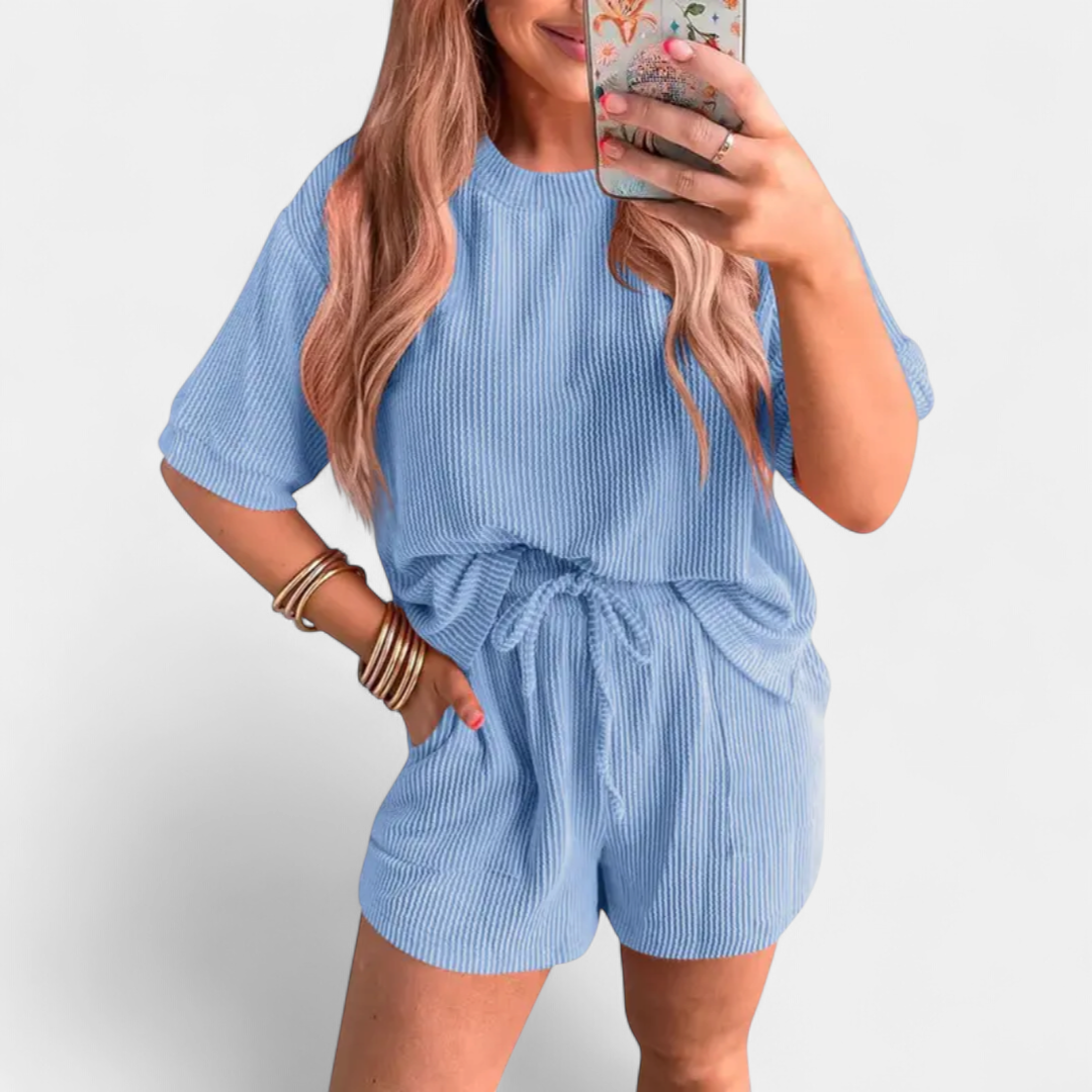 SUNNY™ – Wavy Print Lounge Two-Piece Set