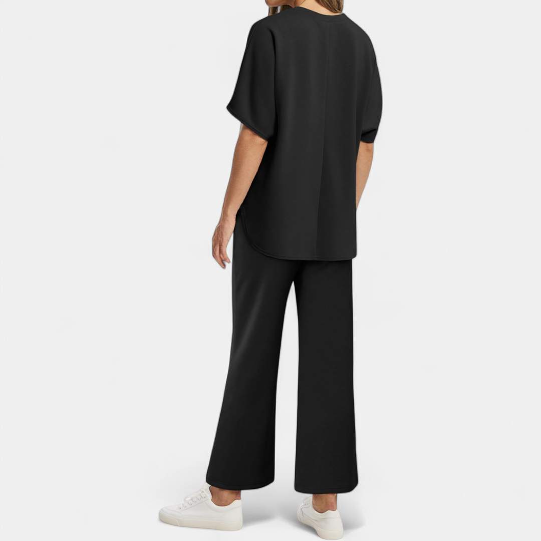 TALIA™ – Breezy Wide Leg Lounge Two Piece Set