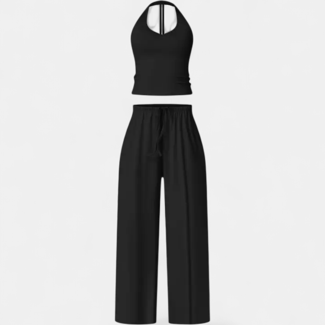 TEAGAN™ – Flare Leg Padded Sports Bra Fitness Suit 2 Piece High Waisted Pants With Padded Stretch Sports Bra Set