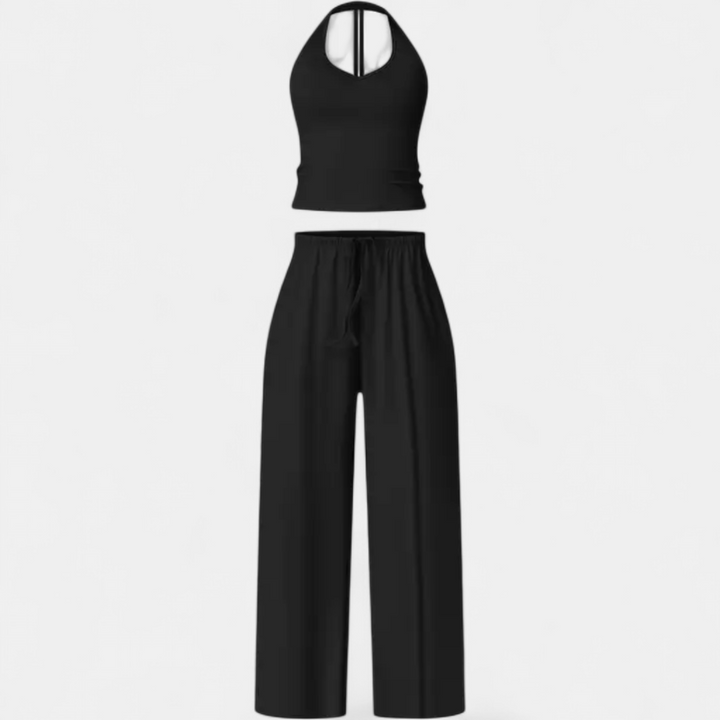 TEAGAN™ – Flare Leg Padded Sports Bra Fitness Suit 2 Piece High Waisted Pants With Padded Stretch Sports Bra Set