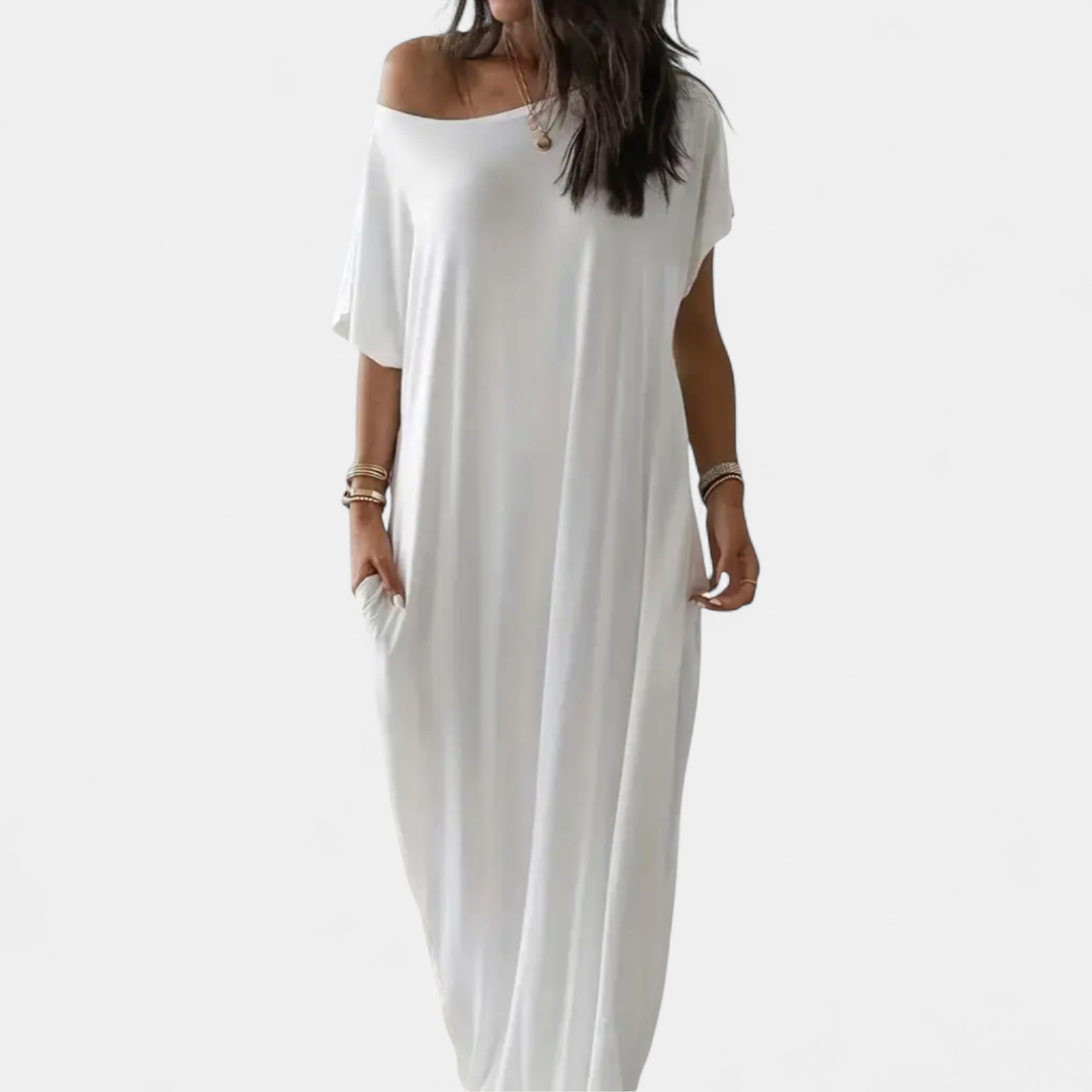 DARLA™ – Cozy Batwing Sleeve Lounge Dress