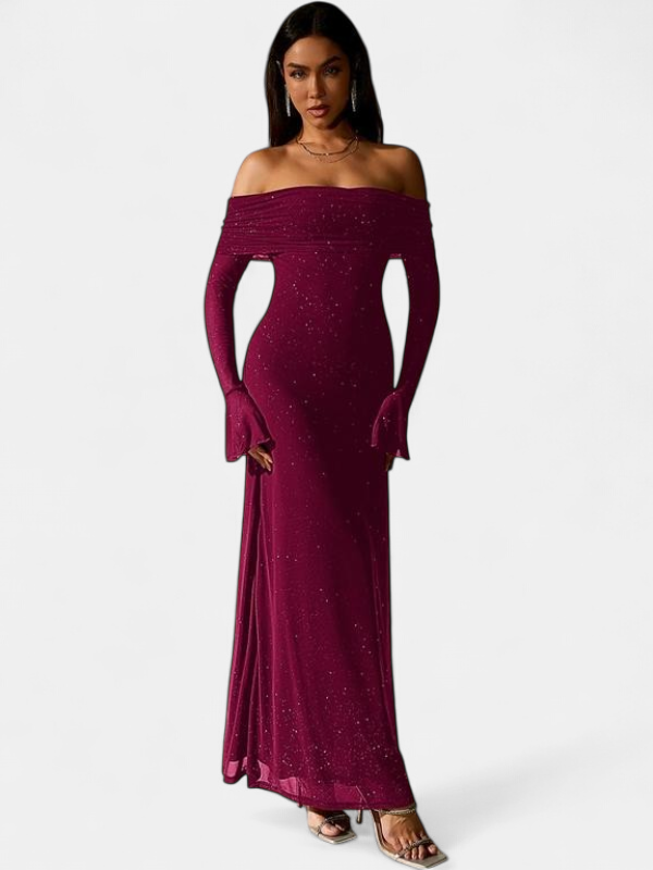 THEA™ - Off The Shoulder Ruched Sequin Bodycon Dress for Parties
