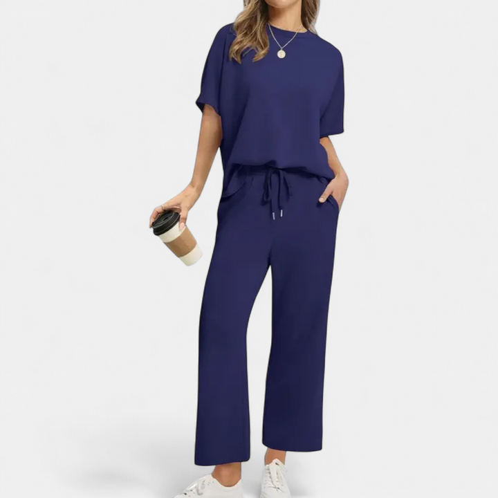 TALIA™ – Breezy Wide Leg Lounge Two Piece Set