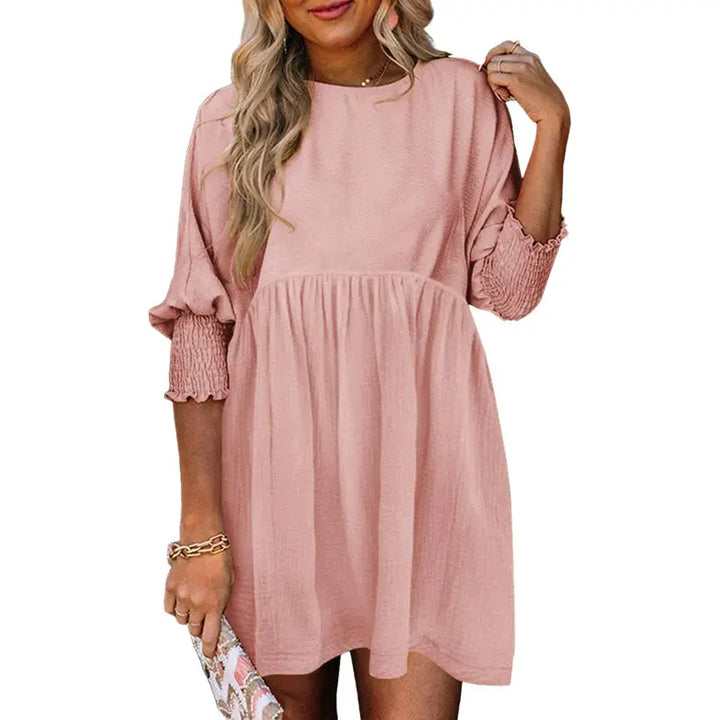 CESS™ – Casual Loose Fit Short Sleeve Mini Dress