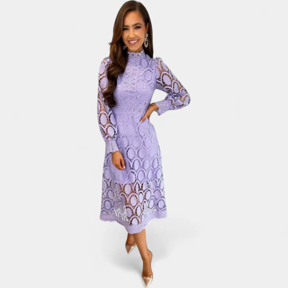NOA™ – Delicate Lace Midi Dress