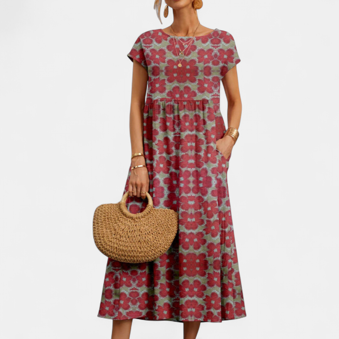 FLORENE™ - Breezy Floral Midi Dress