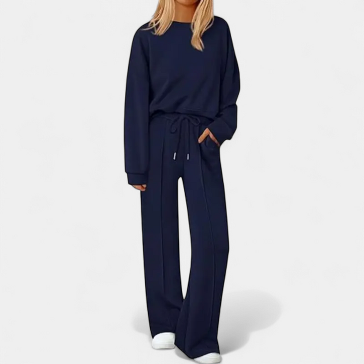 REMY™ – Cozy Knit Wide-Leg Sweatsuit Set