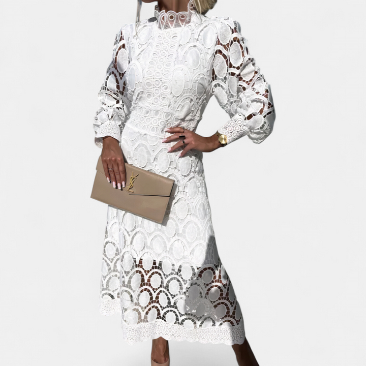 NOA™ – Delicate Lace Midi Dress