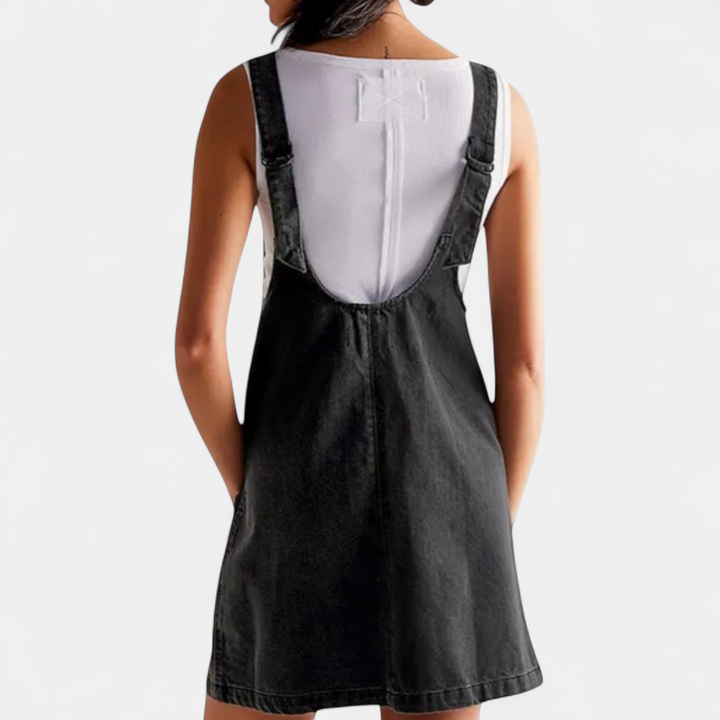 JANIE™ – Adjustable Strap Denim Mini Dress