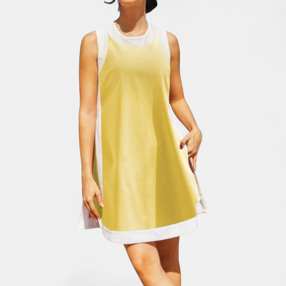 HALLIE™ – Color Block Sleeveless Two Piece Sets