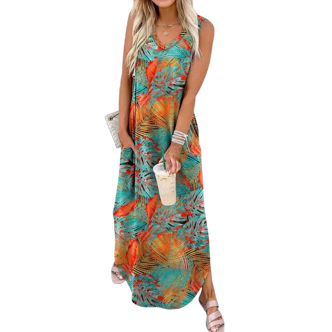 Floral Blue Orange