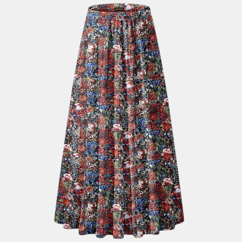 Floral Blue Red