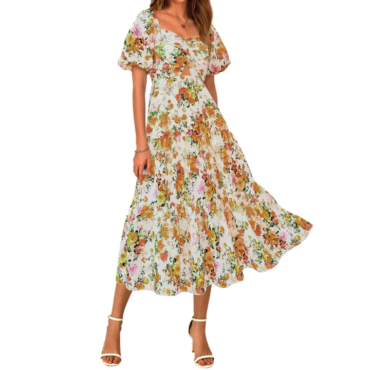 Floral White Orange