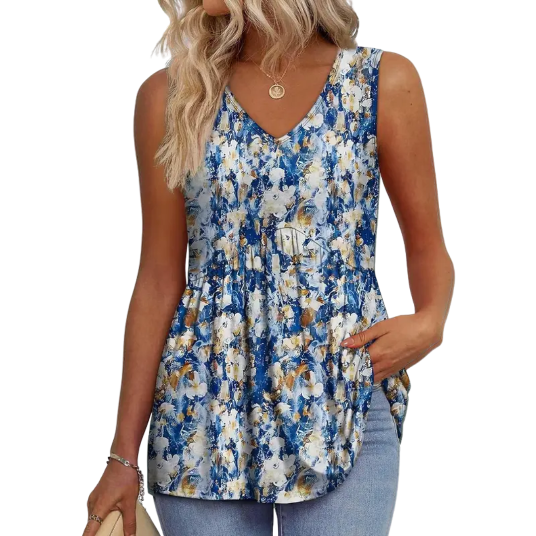 H-Blue Yellow Floral
