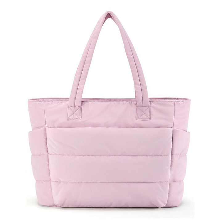 LILY™ - Cute Puffer Tote Bag with Laptop Compartment & Flower Print
