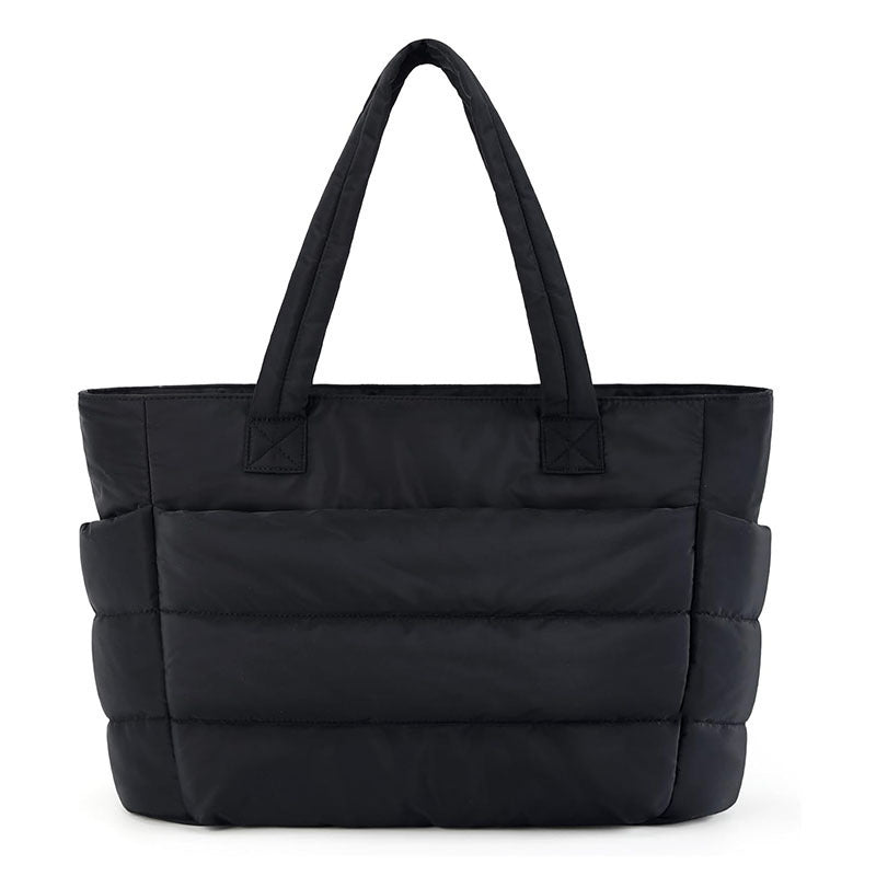 LILY™ - Cute Puffer Tote Bag with Laptop Compartment & Flower Print