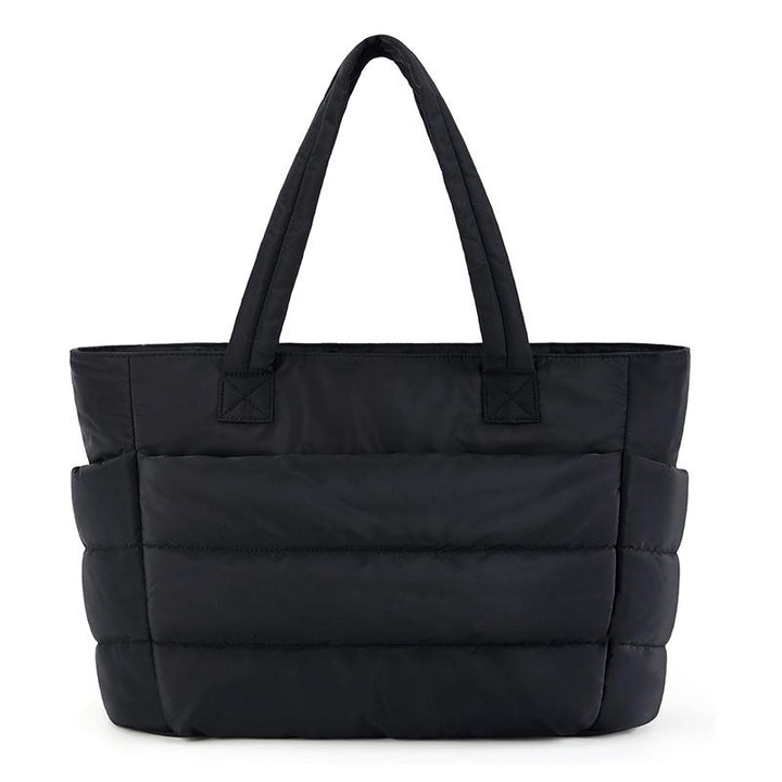 LILY™ - Cute Puffer Tote Bag with Laptop Compartment & Flower Print