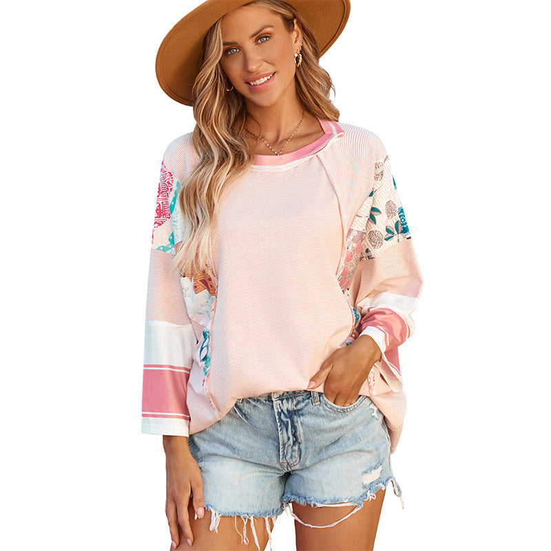 BAILEY™ – Lightweight Patchwork Batwing Top
