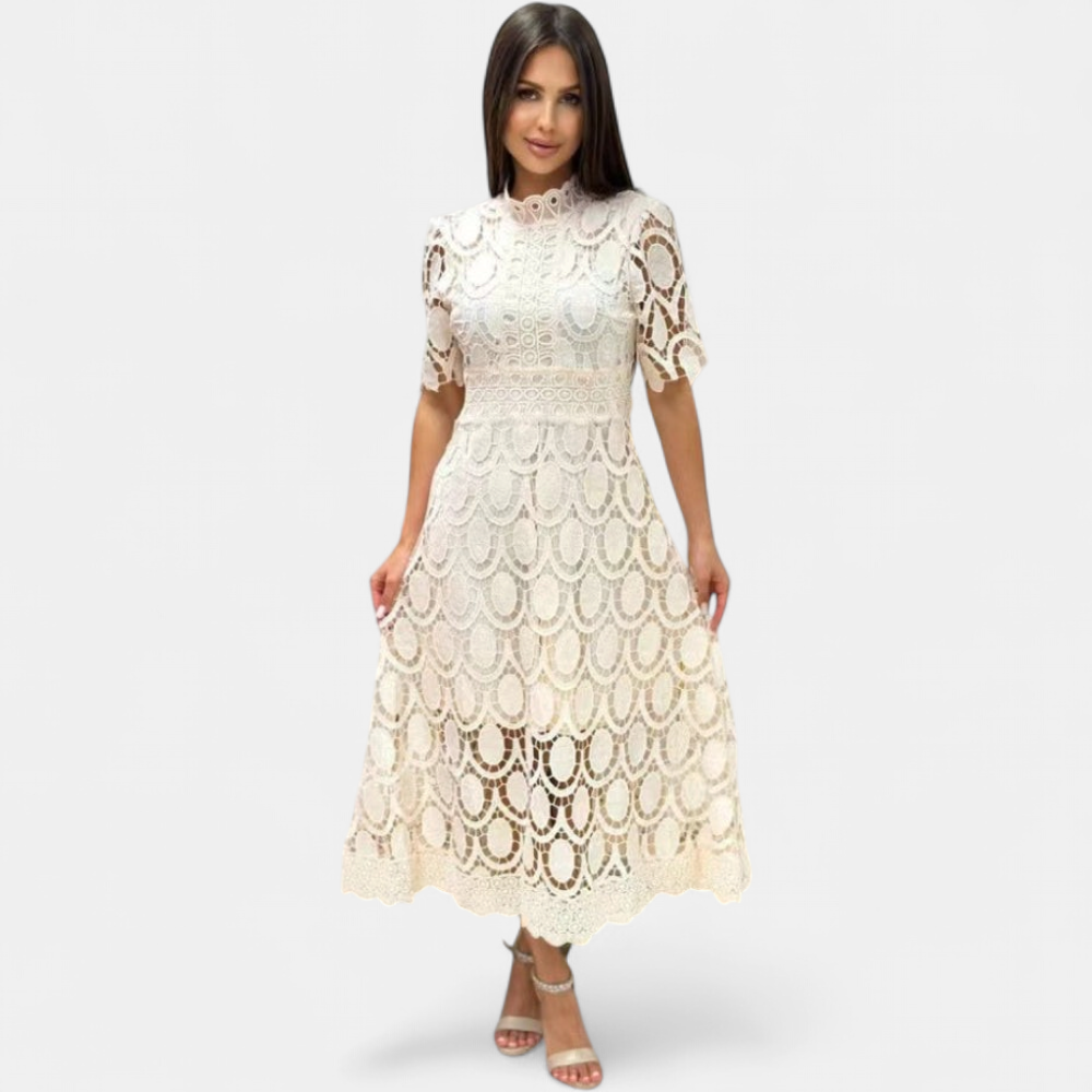 NOA™ – Delicate Lace Midi Dress