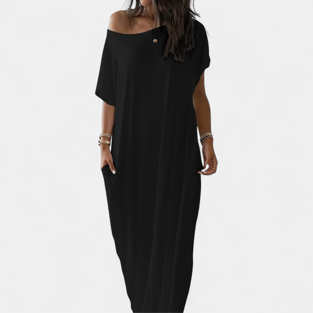 DARLA™ – Cozy Batwing Sleeve Lounge Dress